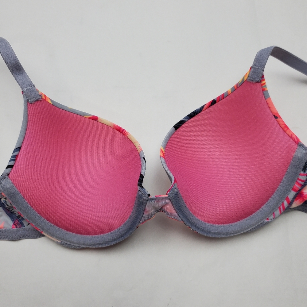 PINK Victoria's Secret Sexy Hawaiian Floral Wear Everywhere Push-up Bra 30A - Picture 5 of 6